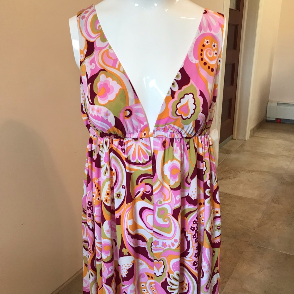 NEW pink polkadot printed dress size - small